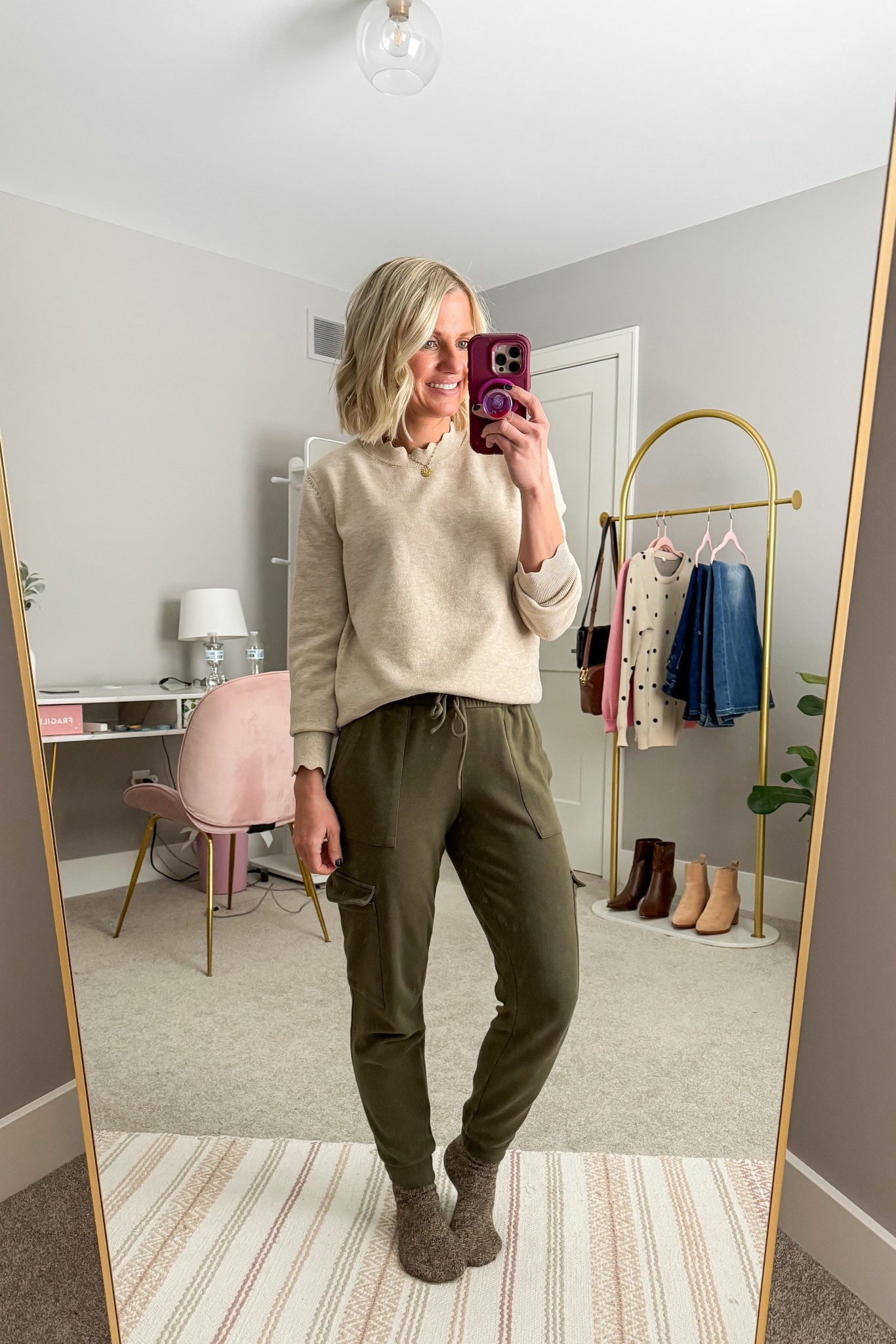 This cozy work from home outfit is getting me through a very cold snowy day! Love these joggers and I elevated it with this scalloped sweater from Amazon! 
Sweater- small
Joggers- xsmallL Gibsonlook code: THRIFTYWIFE10 for 10% off

#LTKootd #LTKOver40 #LTKSeasonal