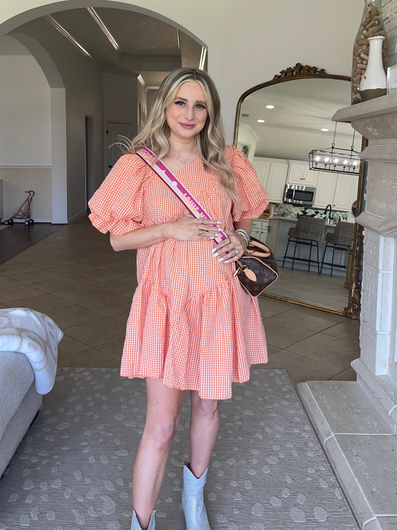 Fun summer dress for the bump!! 34 weeks pregnant 

Shein dress. Shein find bump style maternity dress 

#LTKstyletip #LTKbump #LTKFind