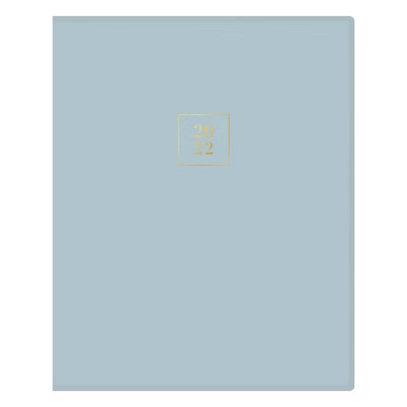 2022 Planner 8" x 10" Weekly/Monthly Bookbound Faux Leather Solid Blue - Rachel Parcell by Blue S... | Target
