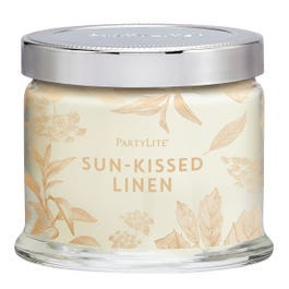 Sun-Kissed Linen 3-Wick Jar Candle | Party Lite