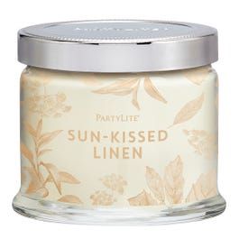 Sun-Kissed Linen 3-Wick Jar Candle | Party Lite