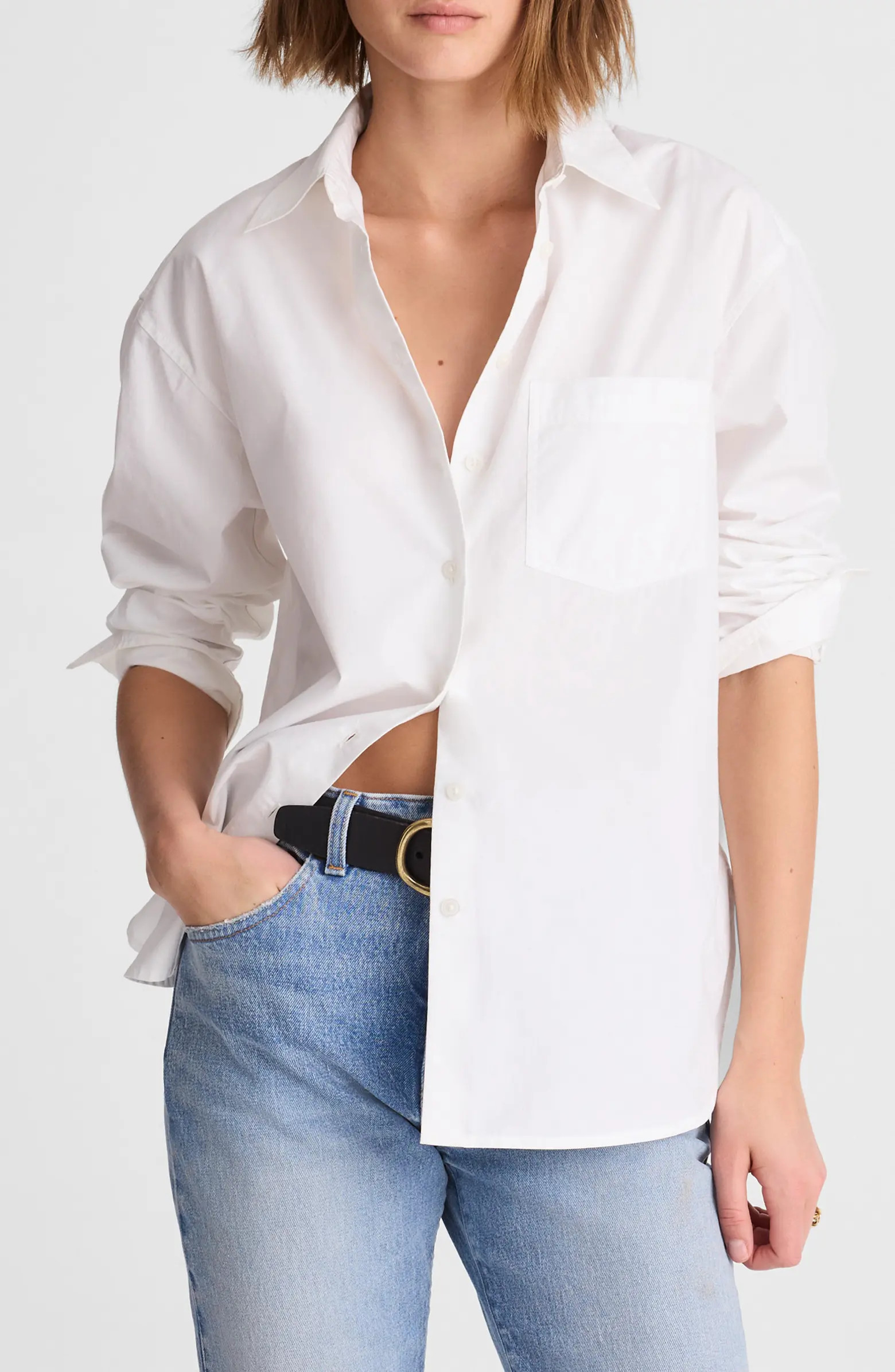The Easy Poplin Button-Up Shirt | Nordstrom