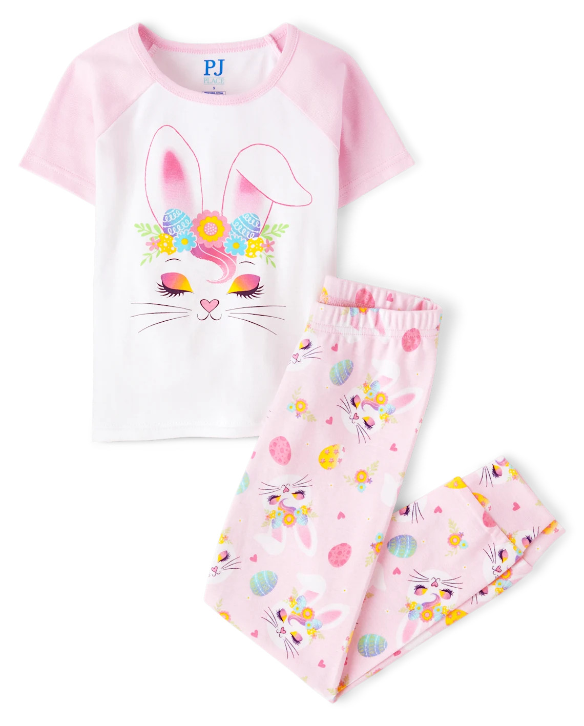 Girls Bunny Snug Fit Cotton Pajamas - pink | The Children's Place