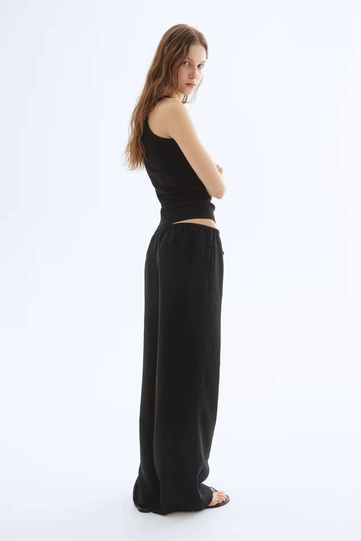 Straight linen-blend trousers | H&M (US + CA)