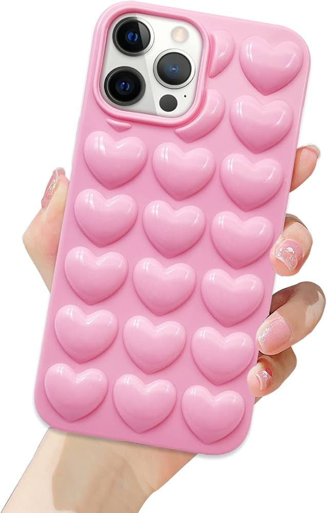 Guppy Compatible with iPhone 13 Pro Max Women Girls 3D Bubble Heart Case Cute Jelly Full Body Kaw... | Amazon (US)