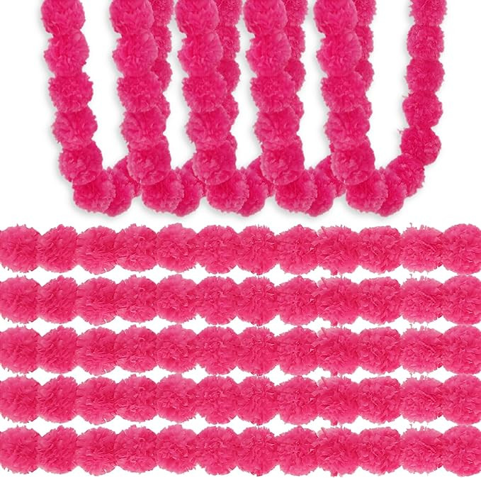 Greentime 5Pcs Artificial Flowers Garland 5FT for Spring Decor Wedding Wreath Hanging Decoration ... | Amazon (US)