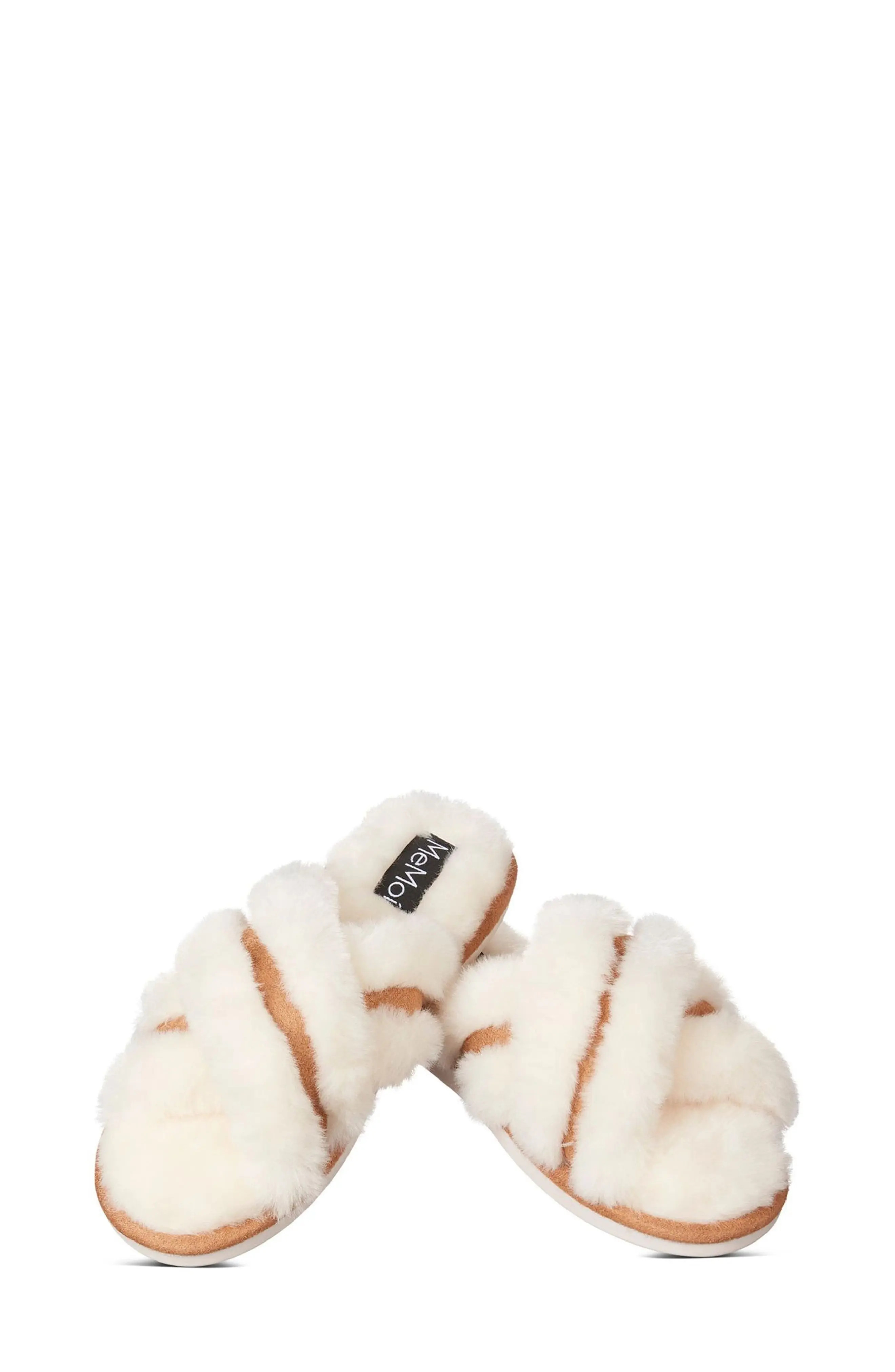MeMoi Serena Faux Fur Slipper in Ivory at Nordstrom, Size Medium | Nordstrom