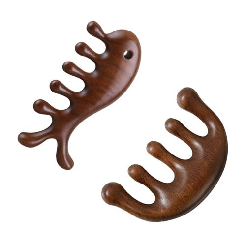 WPCSM 2 Pcs Bamboo Scalp Massager,Wooden Wide Tooth Hair Comb Head Tool Meridians Scalp Massage,Round Tips Head Scalp Massage Comb Wide Tooth Wooden Comb Men Women Wood Hair Comb | Amazon (UK)