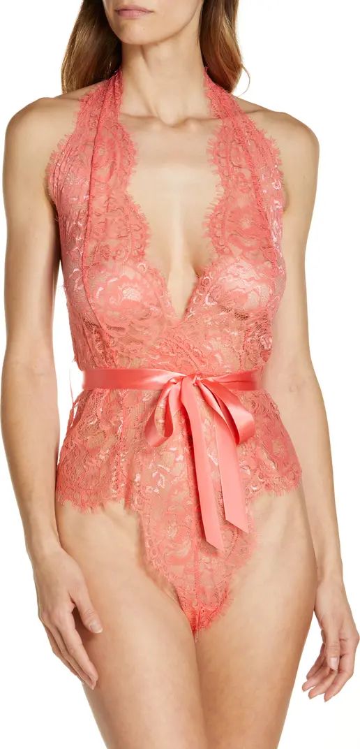 Naomi Plunge Neck Lace Bodysuit | Nordstrom