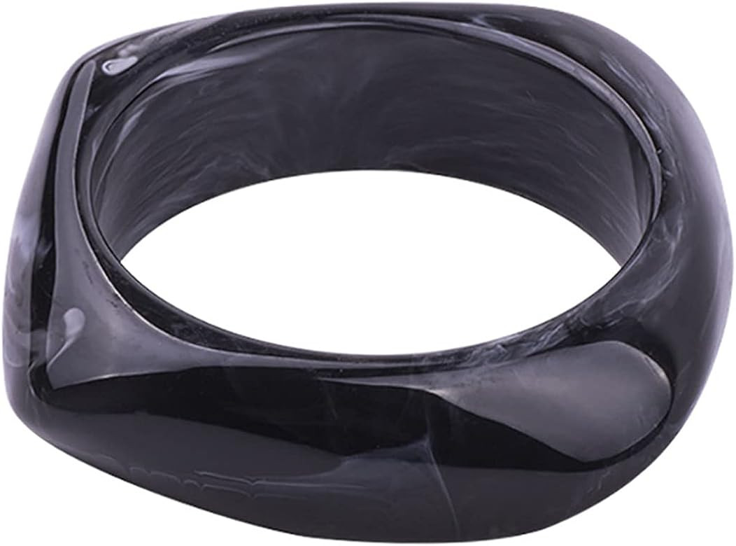 Caiyao Colorful Square Acrylic Resin Bangle Bracelet Wristbands Tortoiseshell Acetate Plate Cuff ... | Amazon (US)