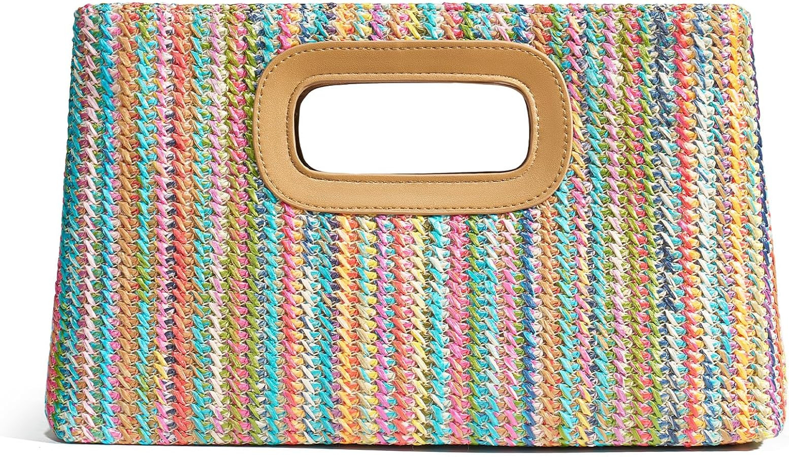 CHUNLI Chic Straw Clutch Purses for Women with Top Handle Summer Bag, Ideal Vacation Handbags and... | Amazon (US)