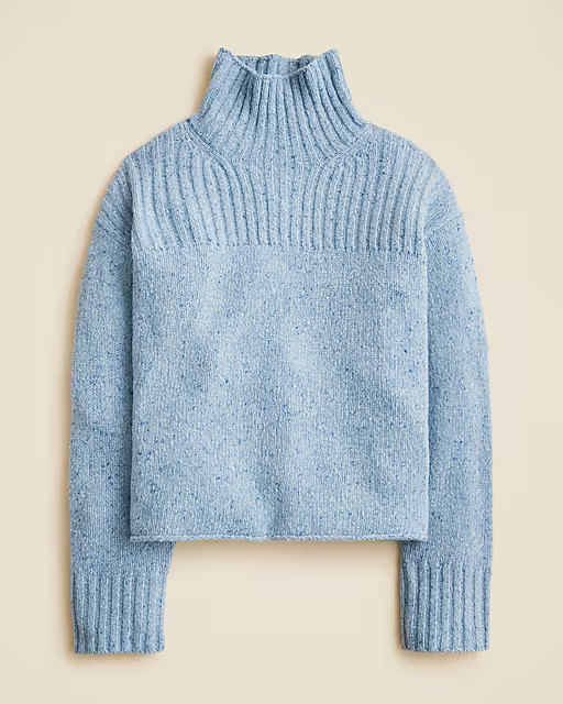 Ribbed turtleneck sweater in donegal wool blend | J. Crew US