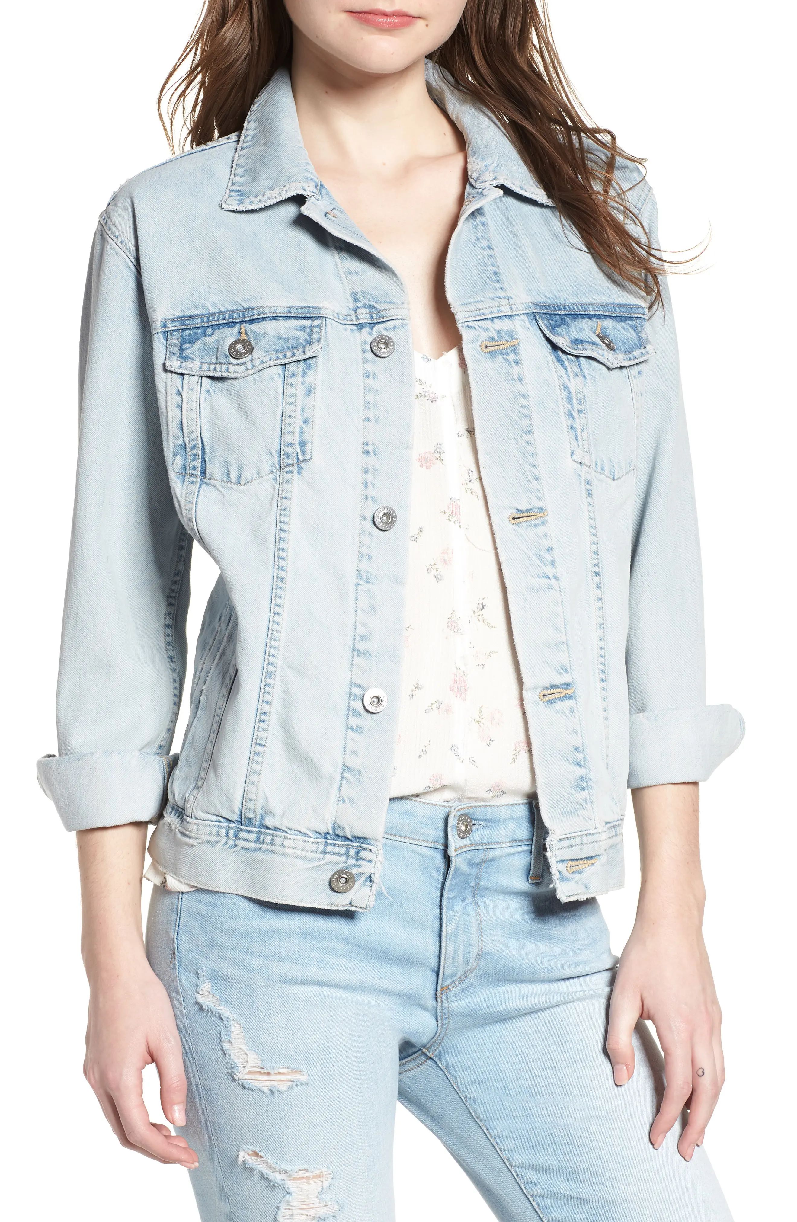 Women's Ag Nancy Denim Jacket, Size X-Small - Blue | Nordstrom