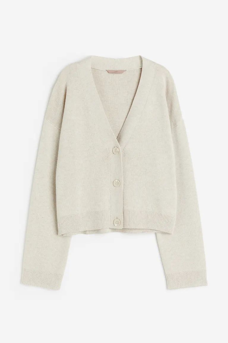 Fine-knit Cardigan - Light beige - Ladies | H&M US | H&M (US)