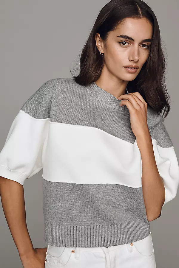 Puff-Sleeve Knit Pullover | Anthropologie (US)