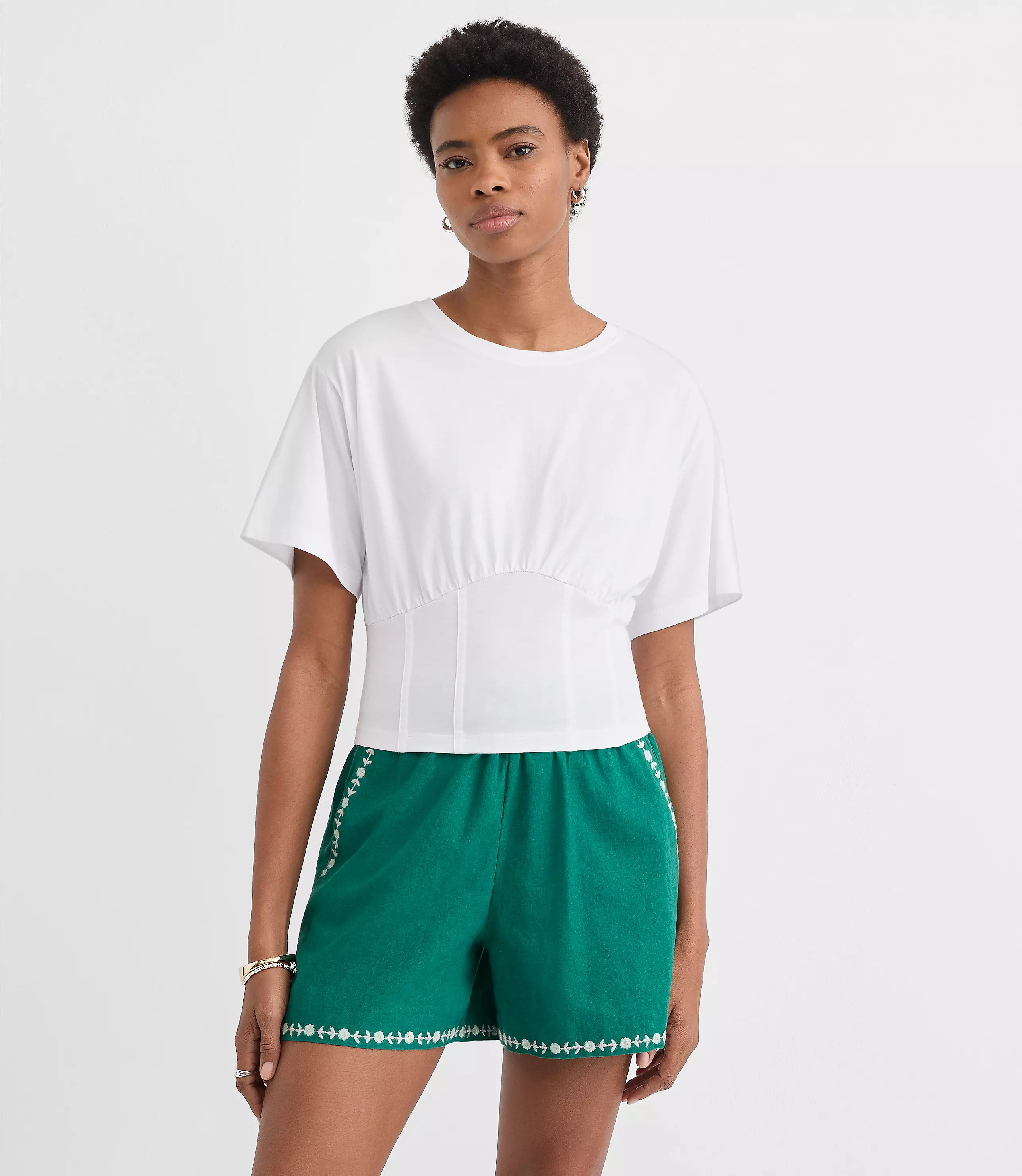 Corset Hem Tee | LOFT