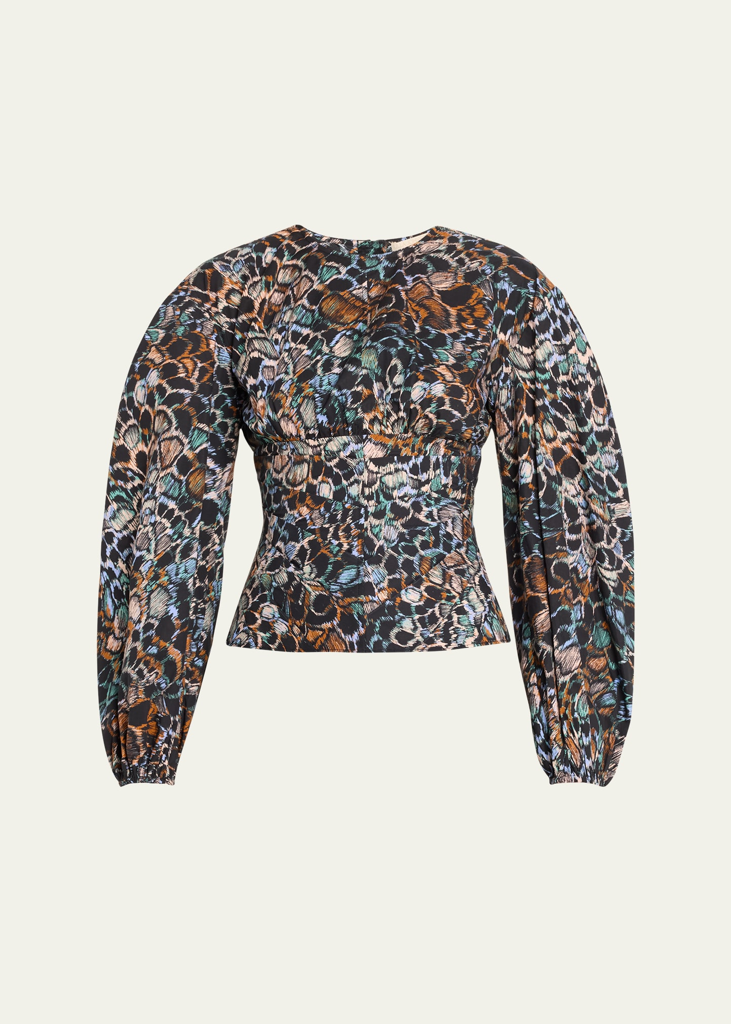 Ulla Johnson Celie Puff-Sleeve Fitted Cotton Blouse | Bergdorf Goodman