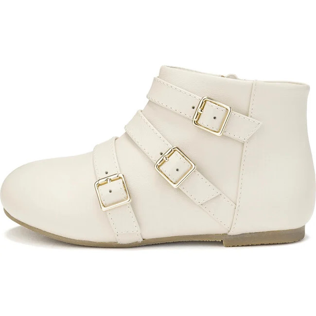 Phoebe Leather Boots, White | Maisonette