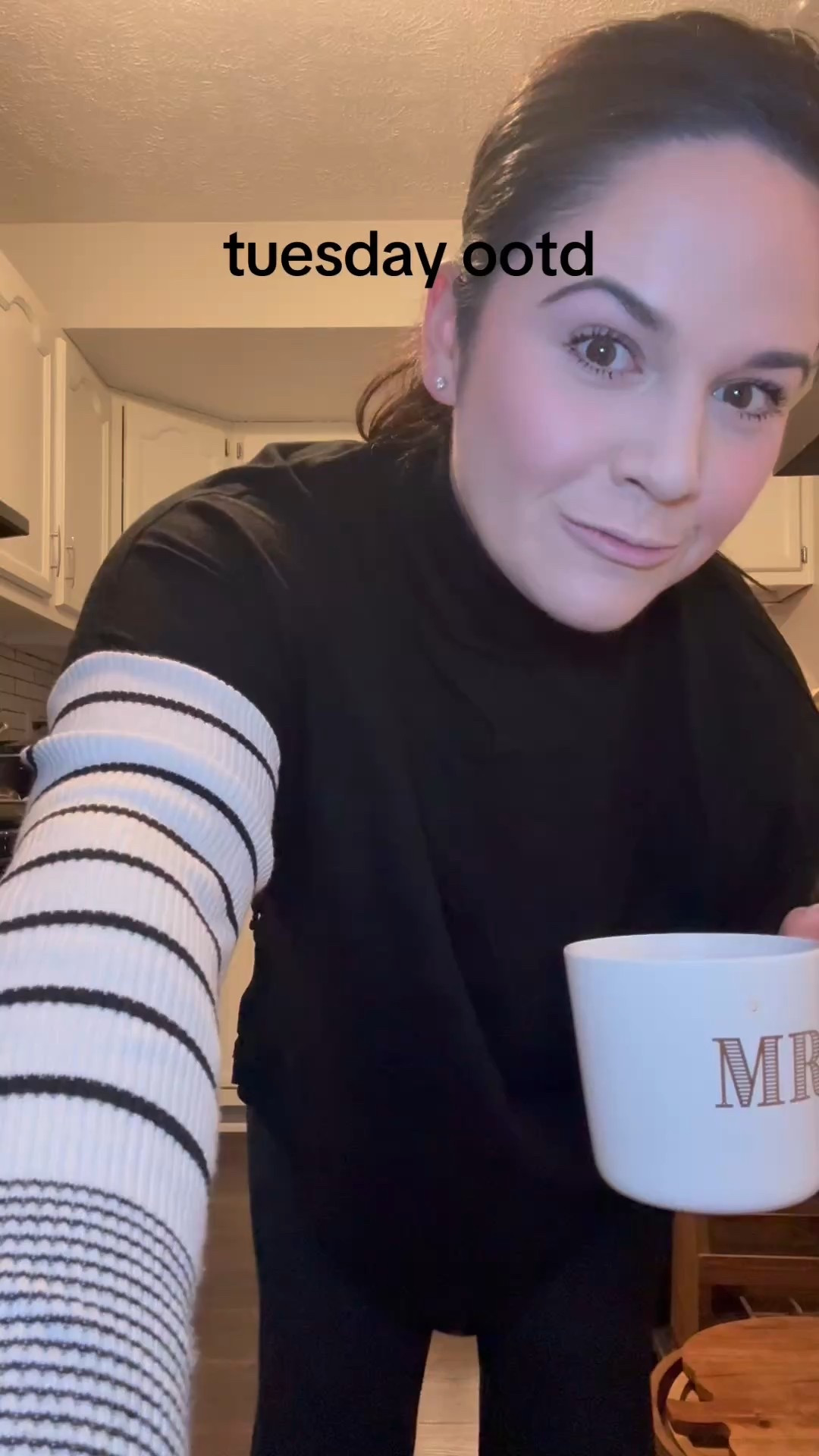 all black outfit, black ootd, all black ootd, black striped sweater, black sweater, black sweater pants, sweater pants, mary jane flats, black mary janes 

#LTKWorkwear #LTKMidsize #LTKFindsUnder50