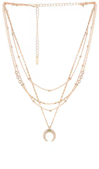 Layered Moon Necklace in Gold | Revolve Clothing (Global)