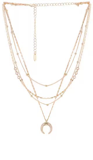 Layered Moon Necklace in Gold | Revolve Clothing (Global)