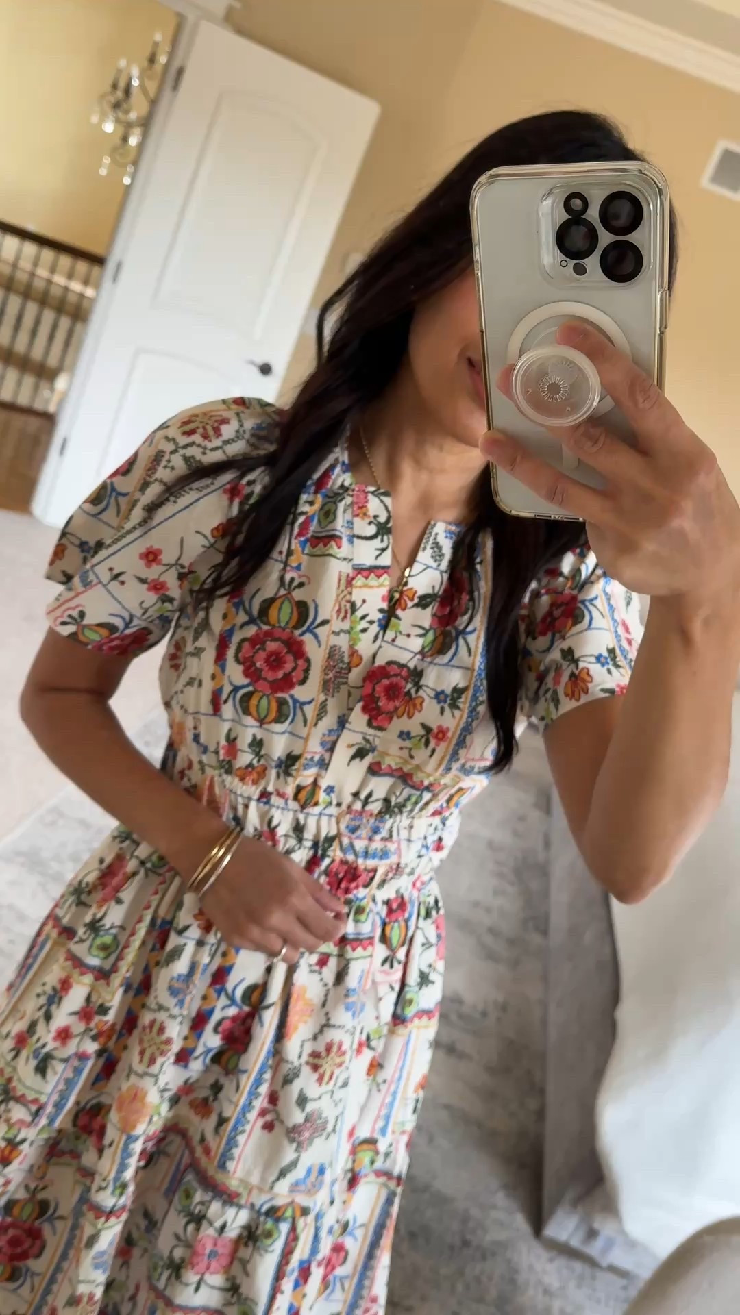 Classic Spring & Summer Dress. 
Easy vacation outfit too. 
I’ve been wanting to try this coveted dress for a while now and it really is the perfect dress. Cotton material thats feels good quality. It comes in multiple colors and designs; this exact pattern is newer and called ivory. There are also multiple other patterns that are currently an additional 50% off the sale price. Wide range of sizing options  This dress fit true to size for me and I am wearing the petite length at about 5’4. 
-Woven bag options linked. 
-Look for less sandals $20. 
-Mixed metals bangle bracelet stack. 
-Charm necklace    



#LTKStyleTip #LTKTravel #LTKOver40