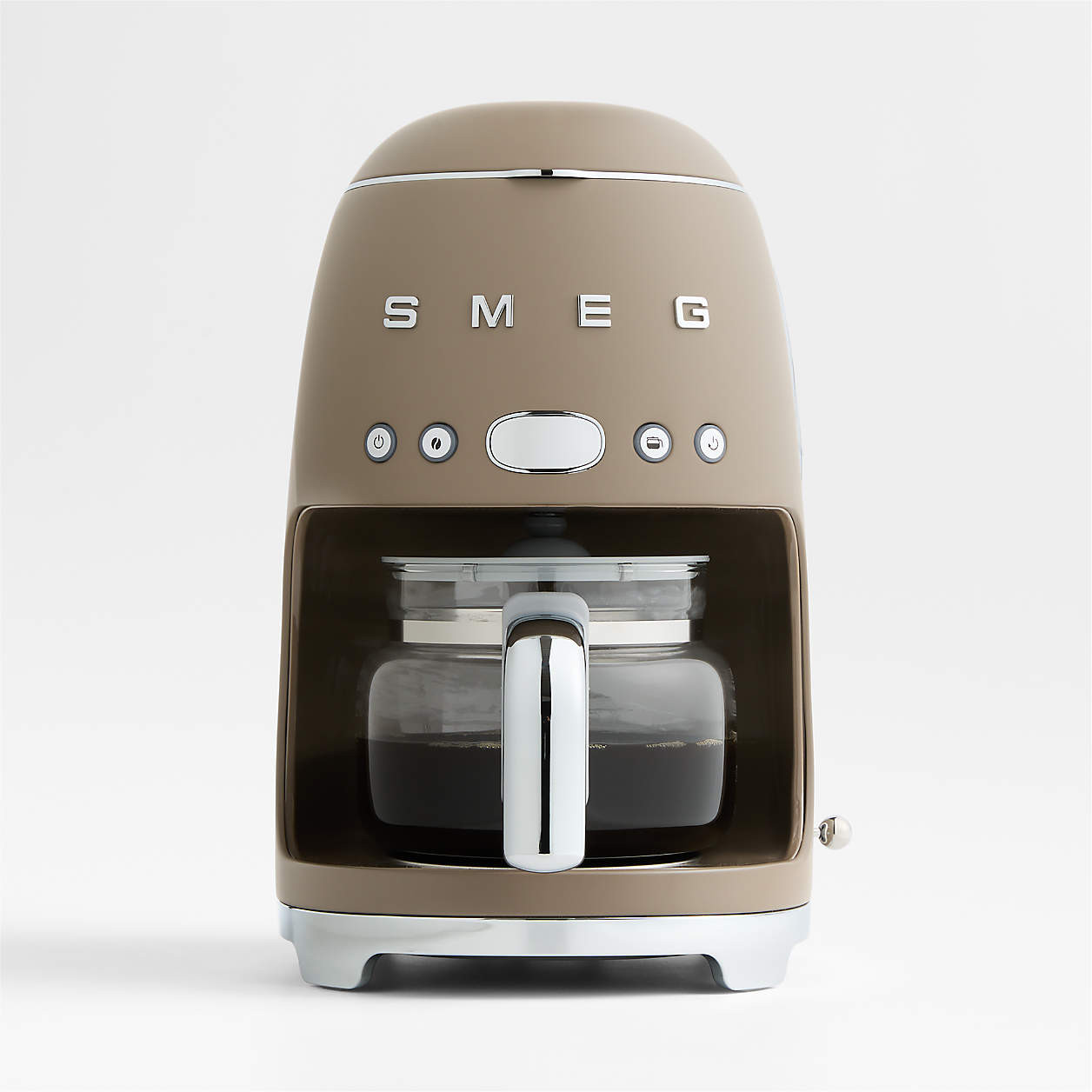 SMEG Matte Mocha Drip Coffee Maker + Reviews | Crate & Barrel | Crate & Barrel