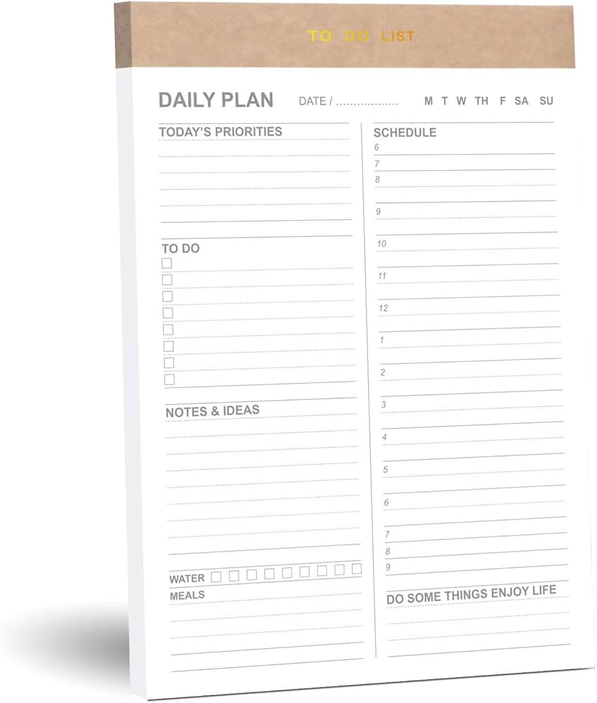 Daily to Do List Notepad with 52 Undated Tear-Off Planning Sheets,5.8"×8.2" Magnetic Planner Che... | Amazon (US)