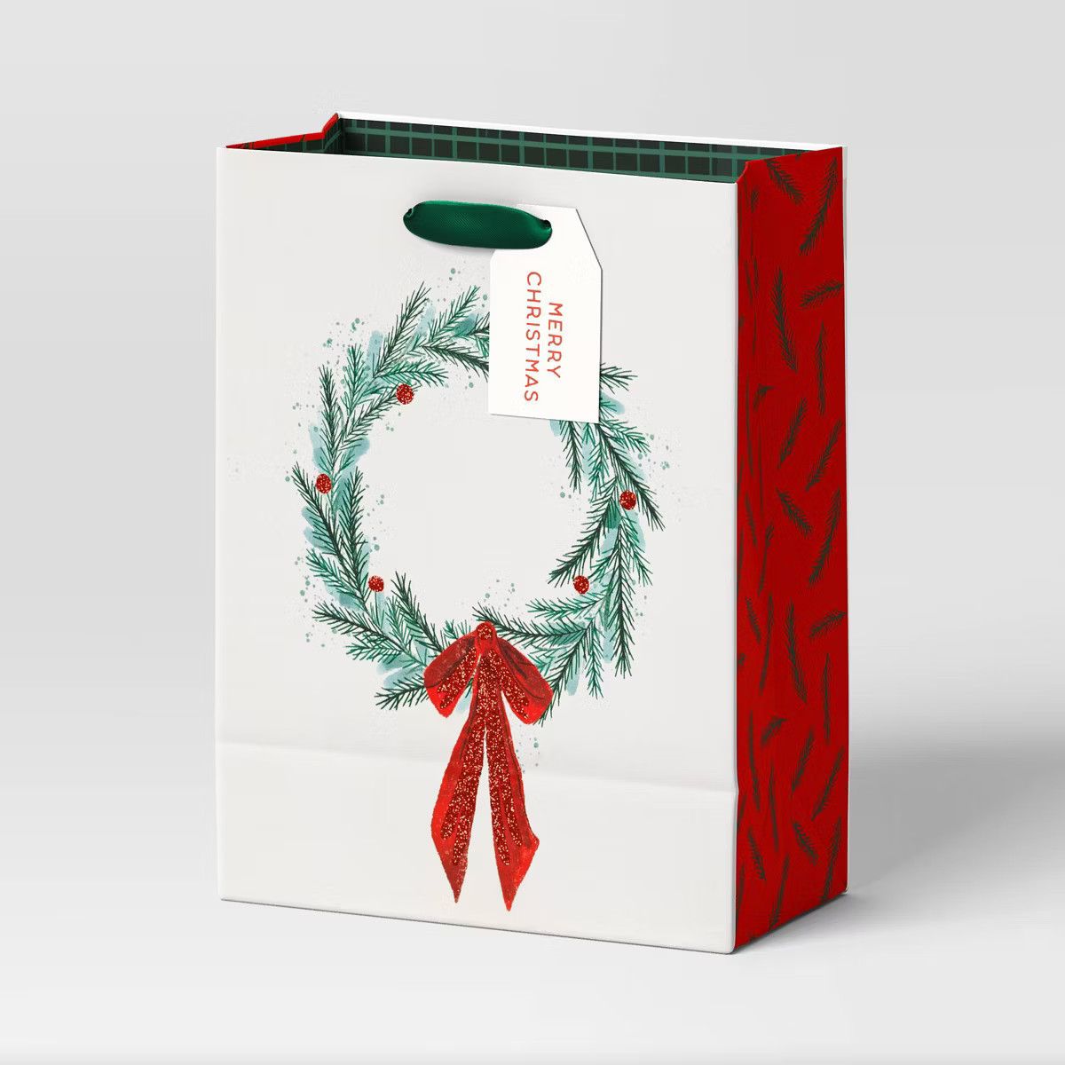Wreath Cub Christmas Gift Bag Ivory - Wondershop™ | Target