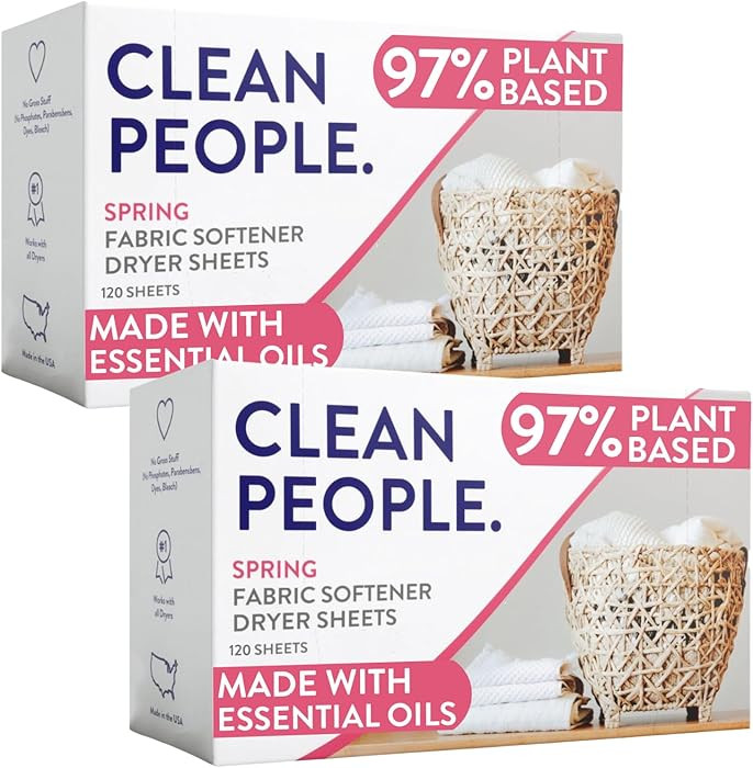 The Clean People Fabric Softener Sheets - Dryer Sheets - Softens & Removes Static Cling - Vegan L... | Amazon (US)