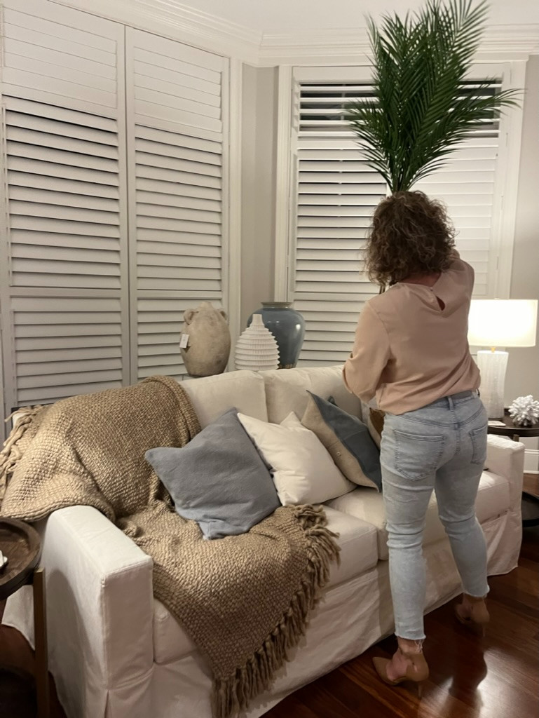 This is what it looks like when a room starts to feel like itself.

The moment the pillows land in the right place and the throw drapes just so and you step back and the whole room exhales. This is my favorite part of every project. 

The finishing touches. The palm, the textured vases, the layered throw. Coastal calm that feels lived in and intentional at the same time.
Everything in this room is linked in my LTK. Shop the whole vibe.

#AmandaAndCoDesign #LTKfind #LTKstyletip
 

 #LTKHome