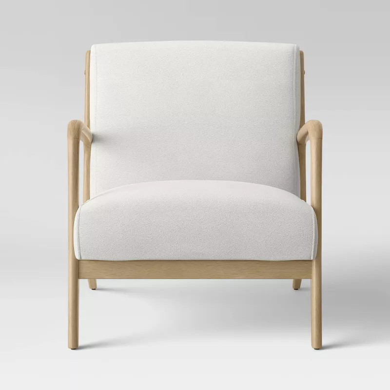 Esters Wood Armchair Cream Boucle - Project 62™ | Target