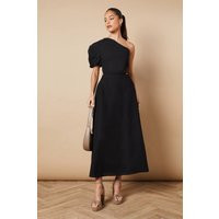 Womens Cut Out One Shoulder Midi Dress - Black - 6 | boohoo (US & Canada)