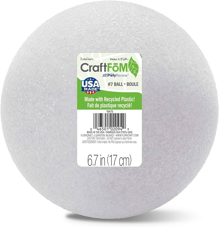 FloraCraft CraftFōM Ball 6.7 Inch White | Amazon (US)