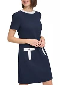 Tommy Hilfiger Women's Color Block Shift Dress with Pockets | Belk