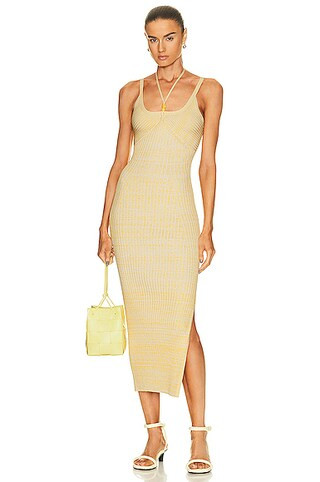 Hermione Marled Compact Rib Midi Dress | FWRD 