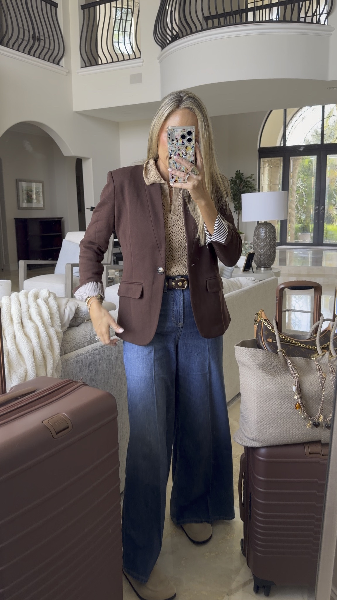 Amazon Prime Day deal on my favorite laser, wearing a small This look holds up well when you're moving—the fit stays sharp! A solid choice for travel days.