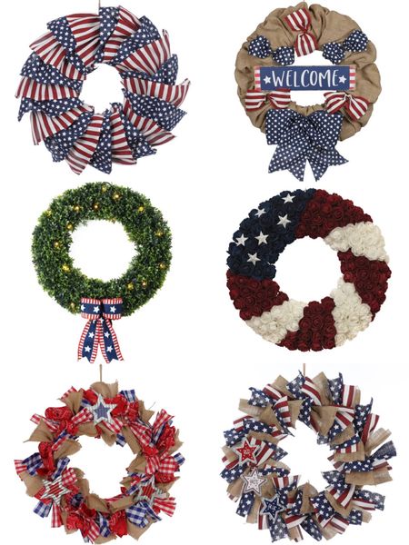 Patriotic wreaths, 4th of July wreath, American wreath 

#LTKhome #LTKsalealert #LTKunder50