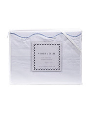 Cotton Scalloped Embroidered Sheet Set | TJ Maxx