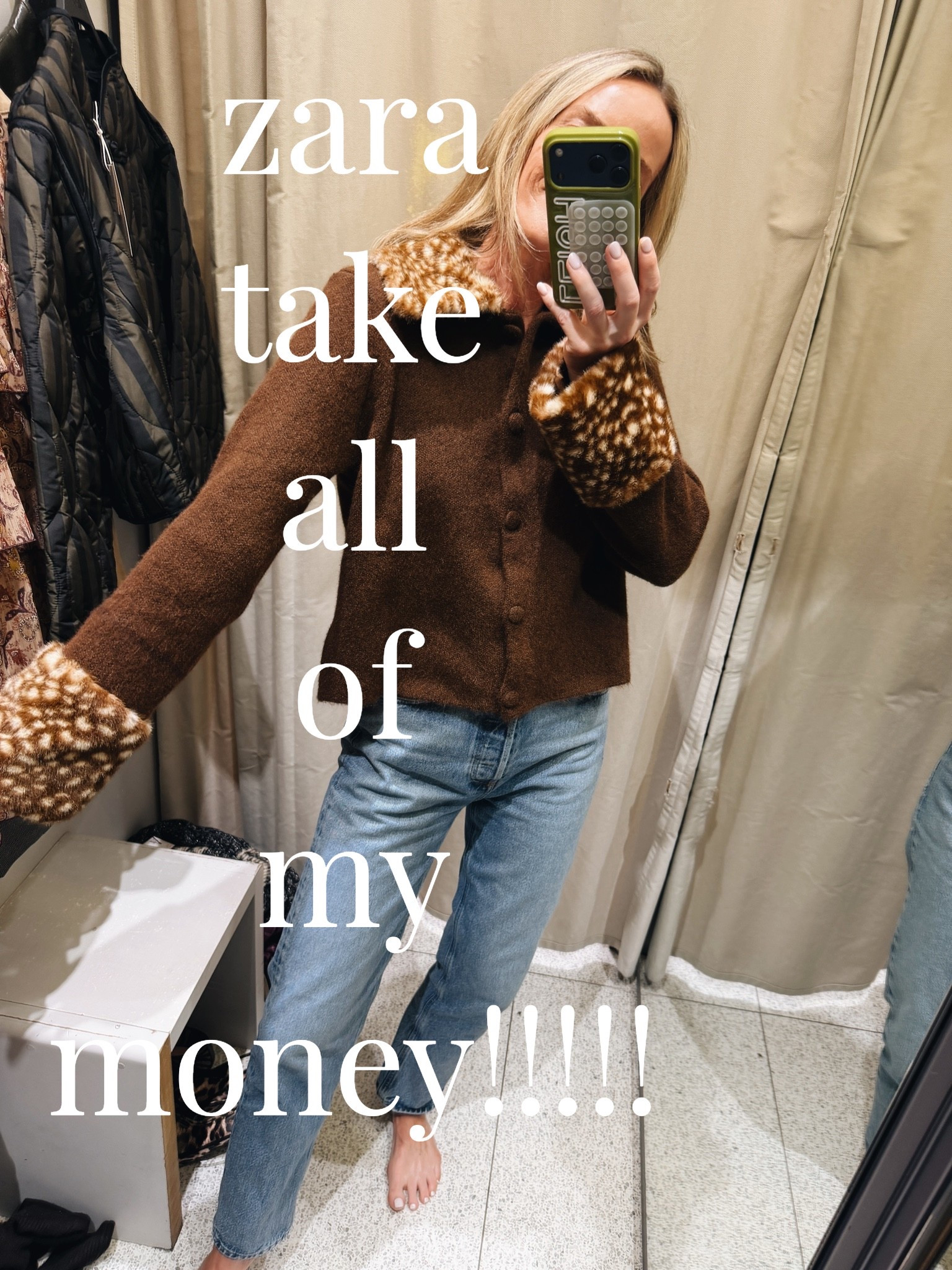 It’s all so good! The jackets right now! Just smart buys because jackets can be $$$….. the set! Size down one! Everything else small jackets - medium brown sweater - 2 pants - medium cream sweater jacket - small tops!!