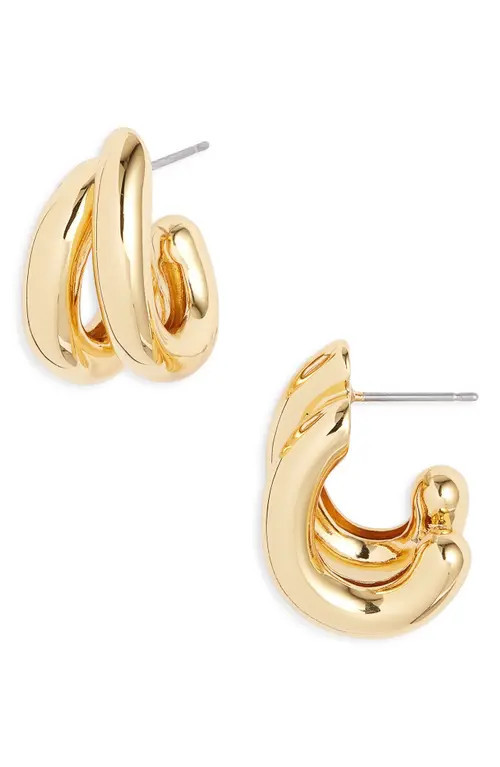 JENNY BIRD Florence Double Hoop Earrings in High Polish Gold at Nordstrom | Nordstrom