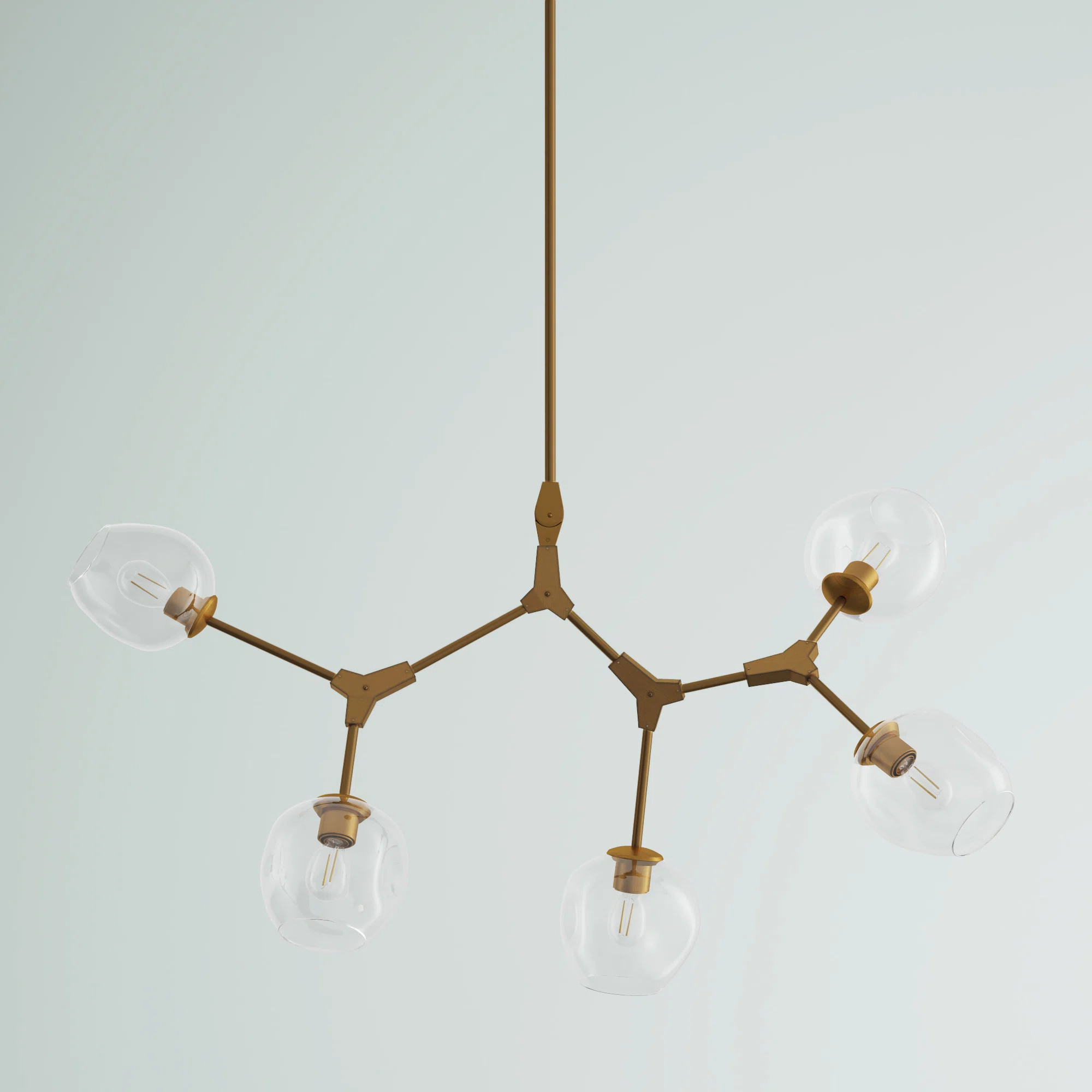 Ulrey 5 - Light Dimmable Sputnik Modern Linear Chandelier | Wayfair North America