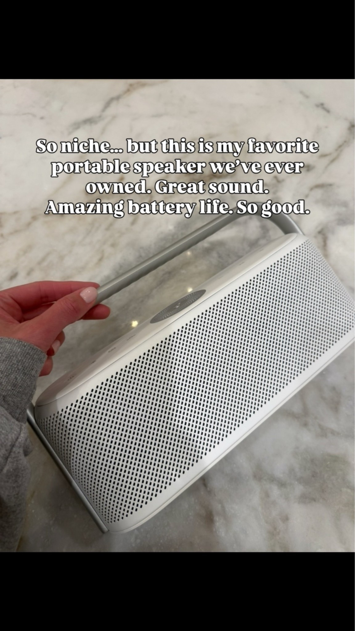 My go-to portable speaker!

everyday essentials, portable speaker, speaker finds