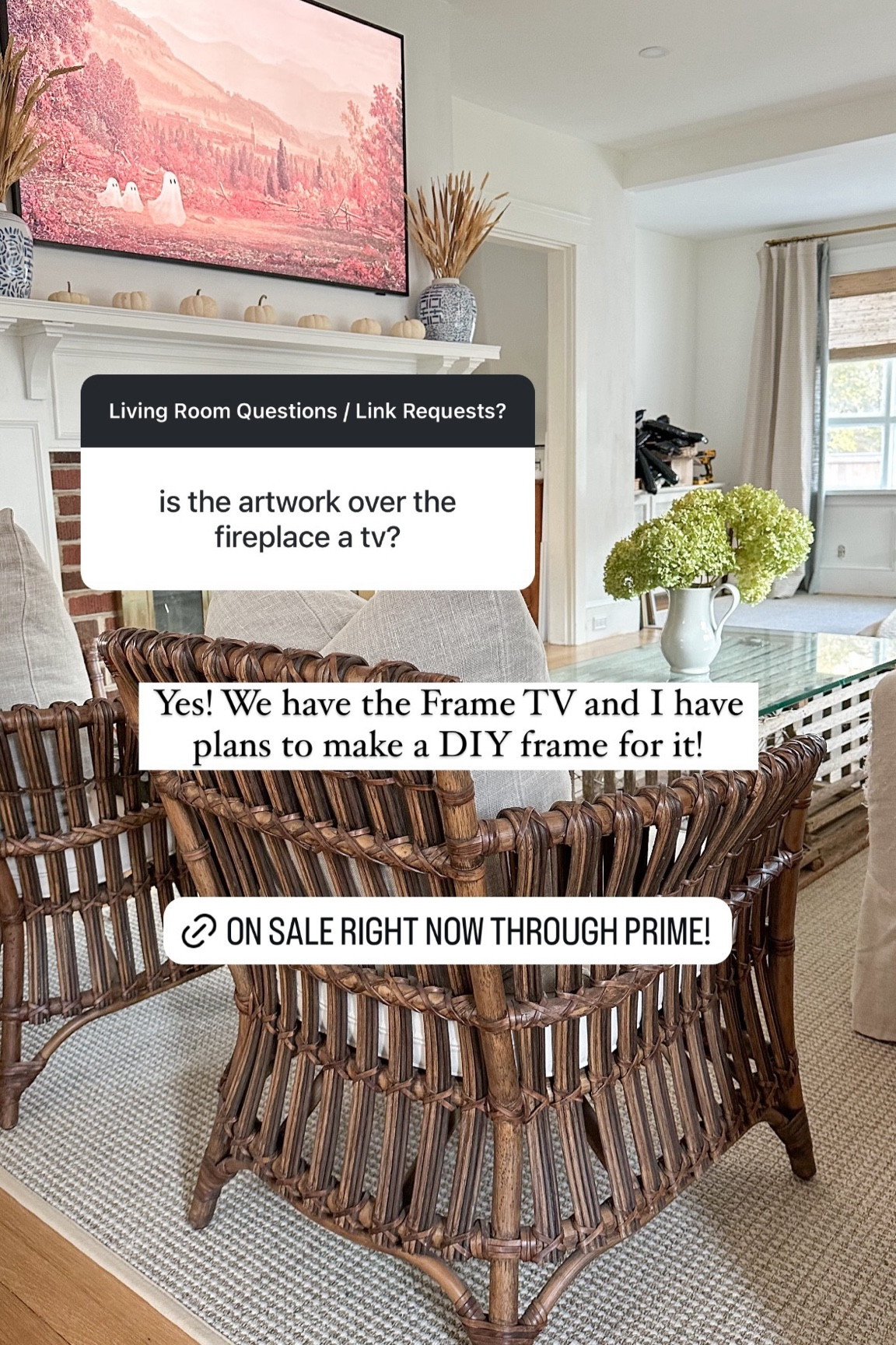 Yes! We have the Frame TV and I have plans to make a DIY frame for it!