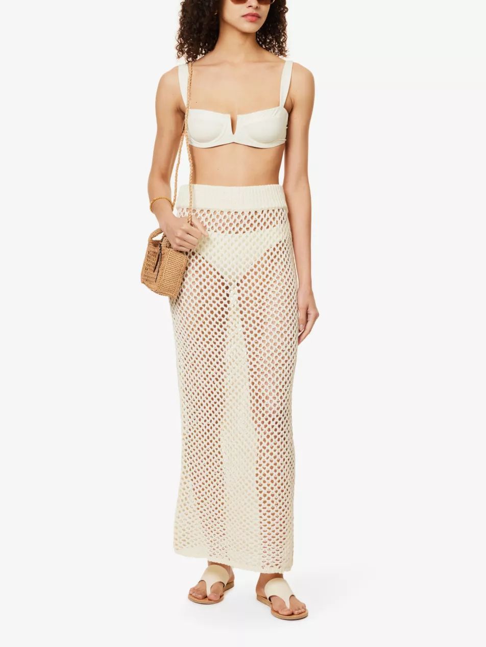 May slim-fit cotton-blend maxi skirt | Selfridges