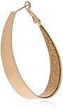 Amazon.com: Guess Large Oval Glitter Silver Hoop Earrings: Clothing, Shoes & Jewelry | Amazon (US)