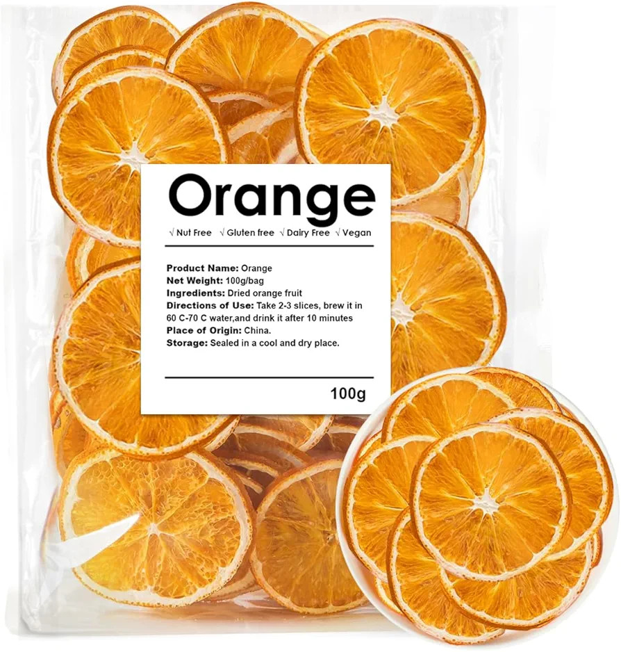Dehydrated Dried Oranges For Cocktails, Dried Orange Slices3.52oz/100g, No Sugar Added Fruit Tea ... | Amazon (US)