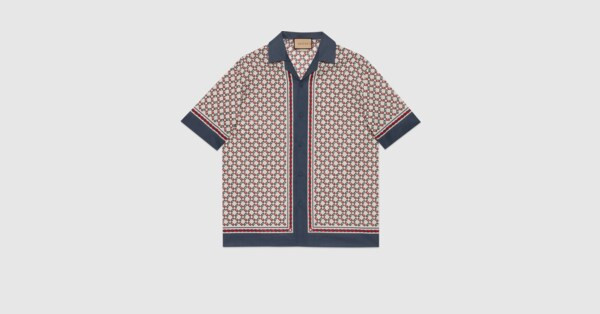 Gucci Geometric G print muslin bowling shirt | Gucci (US)