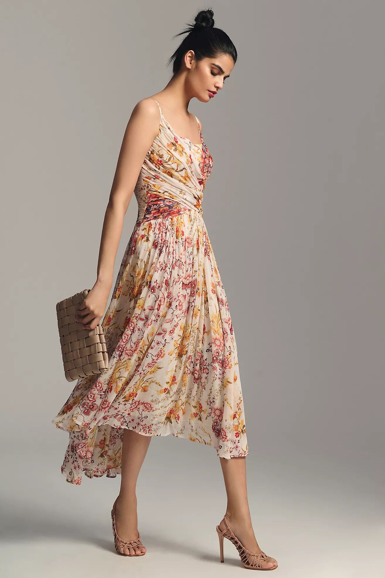 By Anthropologie Ruched Square-Neck Dress | Anthropologie (US)