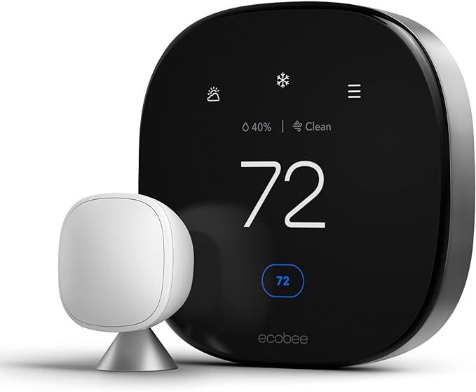 ecobee New Smart Thermostat Premium with Smart Sensor and Air Quality Monitor - Programmable Wifi... | Amazon (US)
